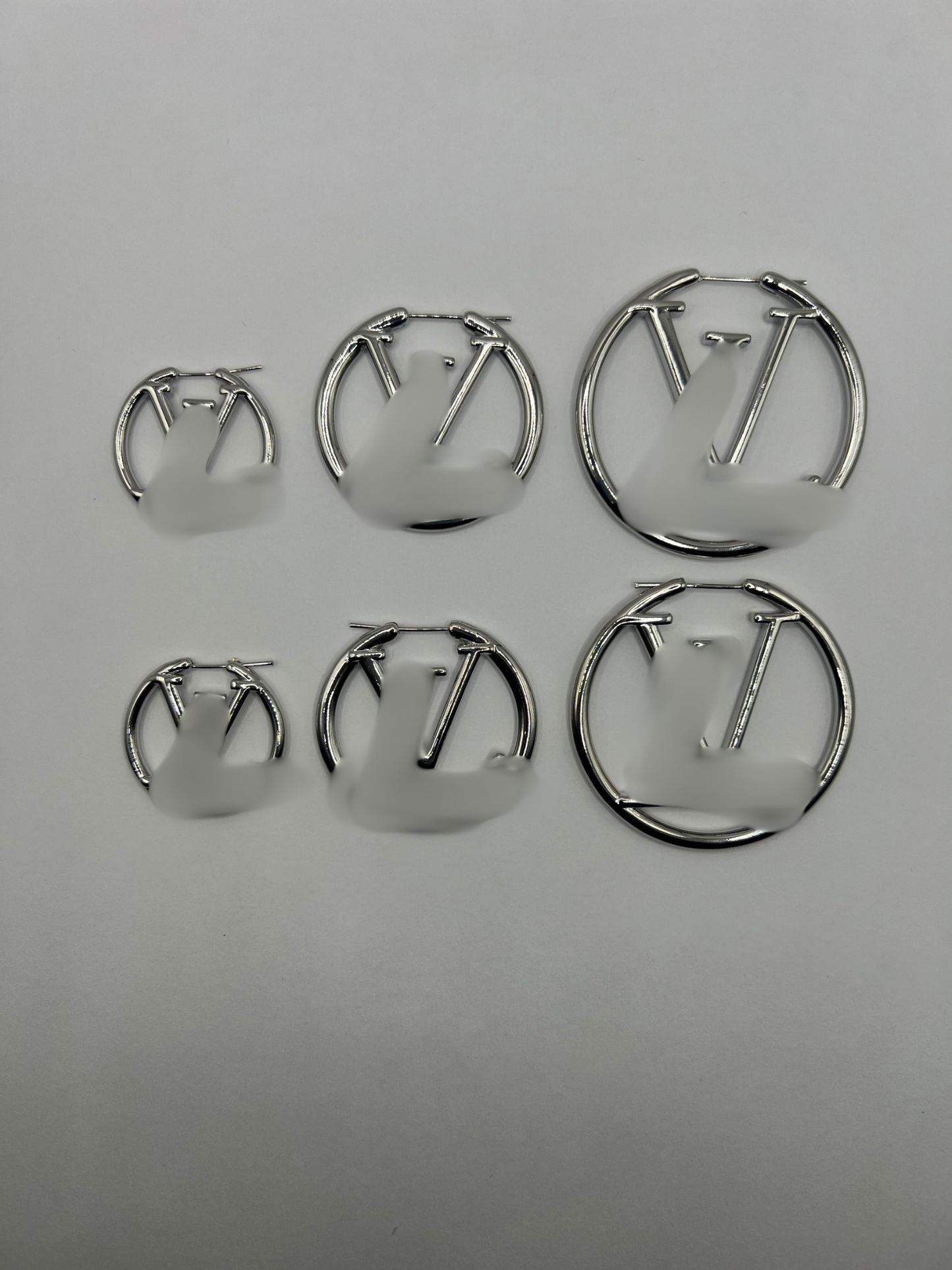 Silver Designer Hoops