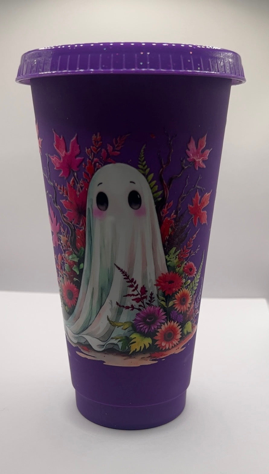 Fall Ghost Plastic Cup