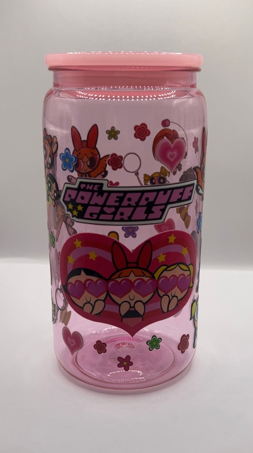 Power Puff Jelly Plastic Cup