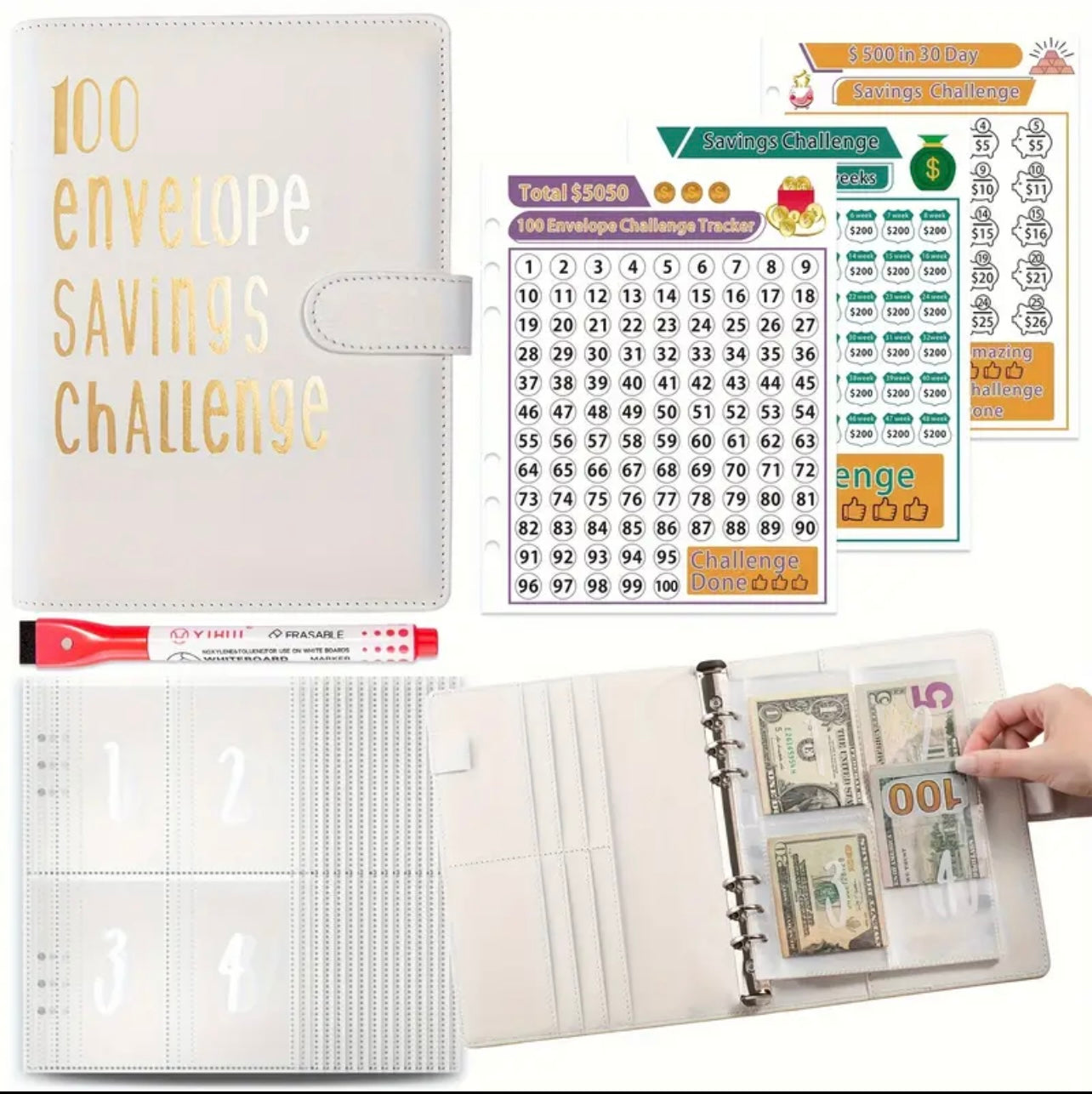 100 Envelope Savings Binder