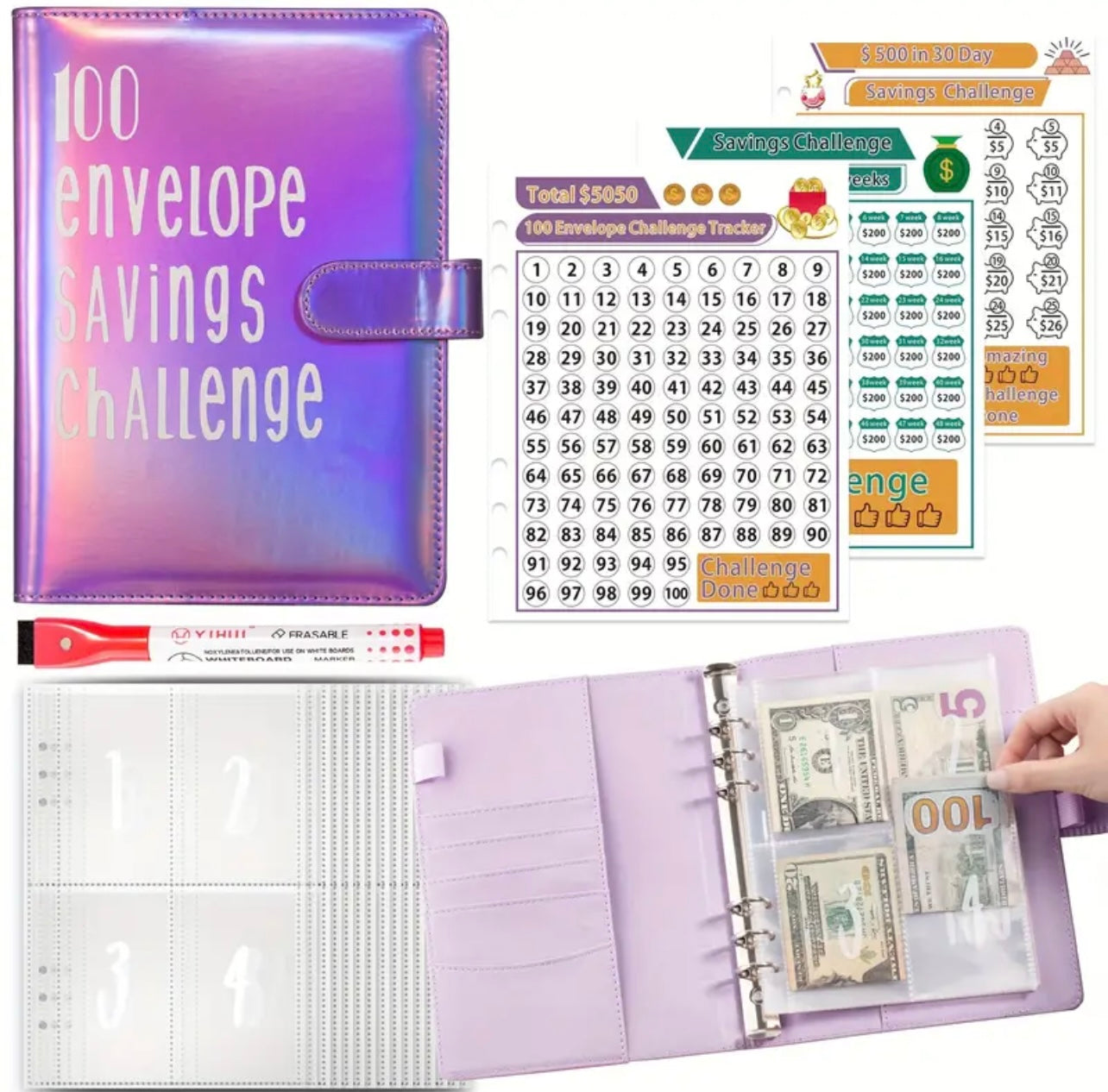 100 Envelope Savings Binder