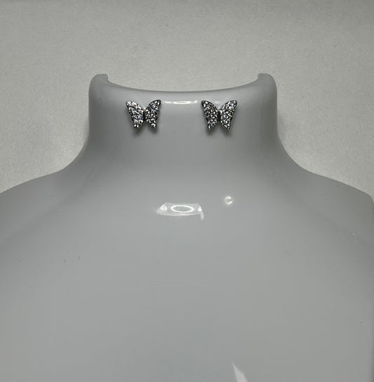 Silver Butterfly Earrings