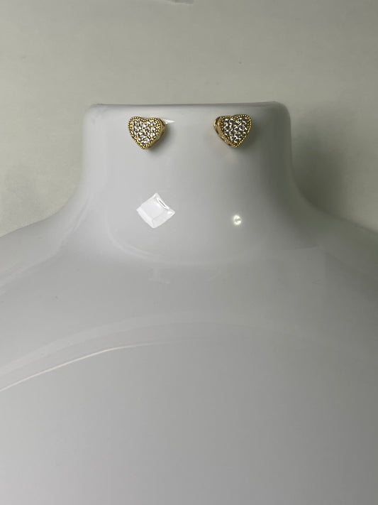 Gold Heart Earrings