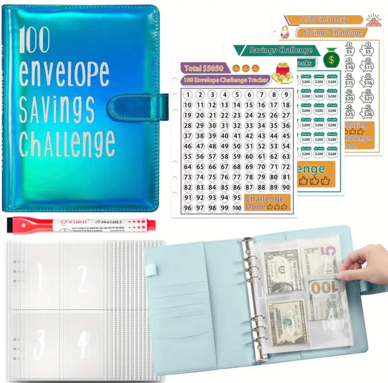 100 Envelope Savings Binder