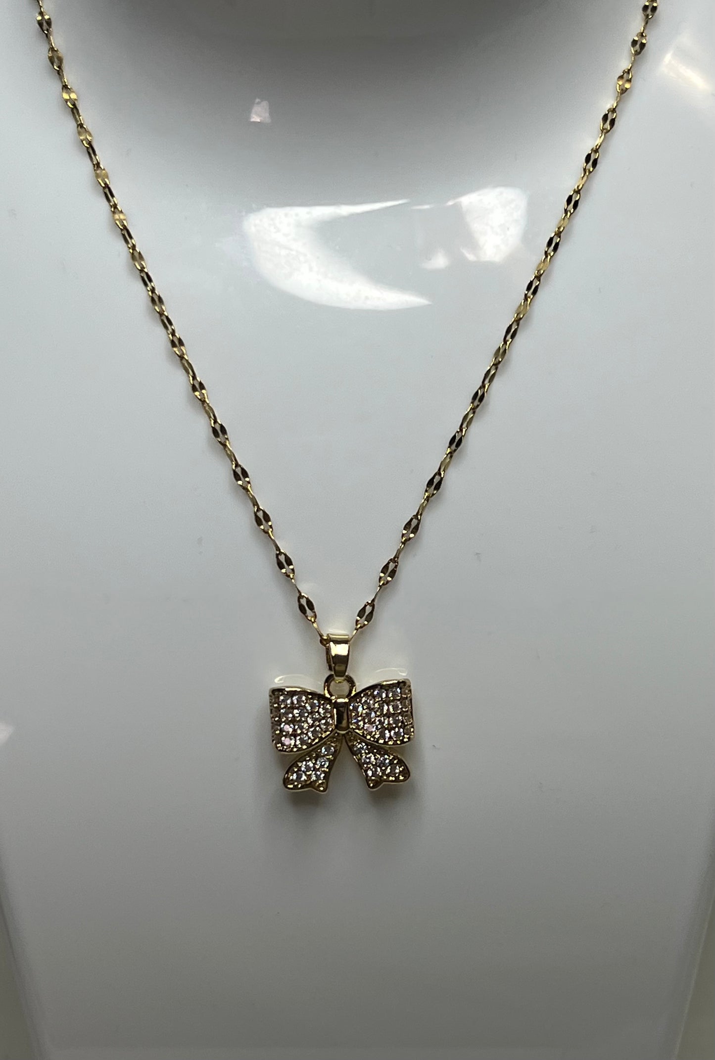 Gold Bow Necklace