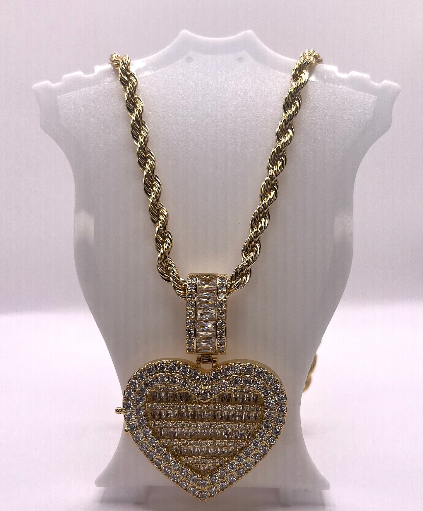 Gold Open Heart Necklace