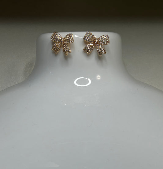 Gold Bow Earrings